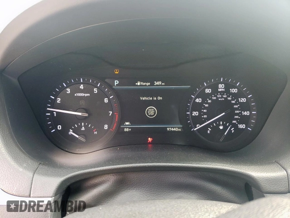 2018 Genesis G80 Sport with VIN KMHGN4JB0JU255874, listed as a Copart auction lot 54160365 with 97,440 mi miles and Salvage title. Bid and sale history available at DreamBid. Image 9.