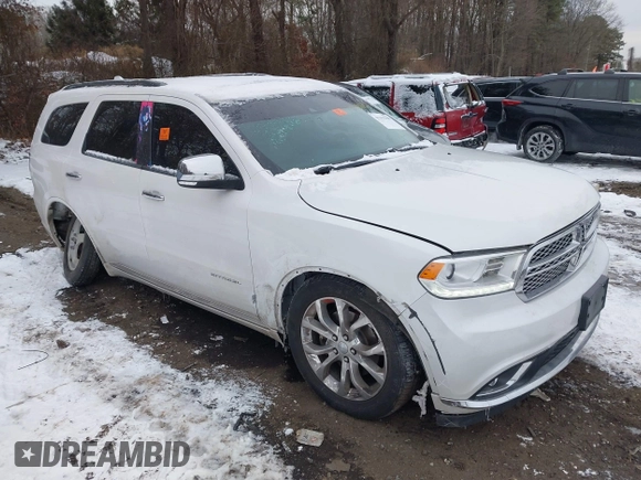 2017 Dodge Durango Citadel with VIN 1C4RDJEGXHC937620, listed as a IAAI auction lot 41353359 with 102,926 mi miles and . Bid and sale history available at carsss.com. Image 1.