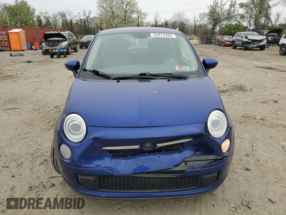 2014 FIAT 500 Pop with VIN 3C3CFFAR2ET189731, listed as a Copart auction lot 52074335 with 133,275 mi miles and Salvage Title. Bid and sale history available at carsss.com. Image 5.