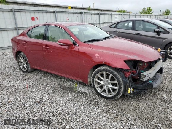 2012 Lexus IS 250 with VIN JTHCF5C20C5053860, listed as a Copart auction lot 58081105 with 114,564 mi miles and Salvage title. Bid and sale history available at DreamBid. Image 4.