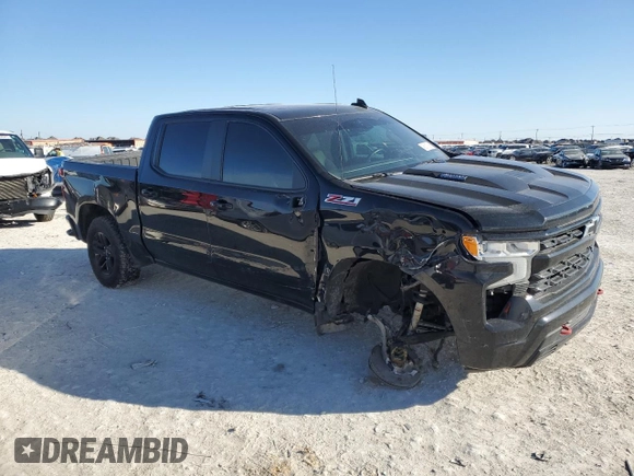 2022 Chevrolet Silverado 1500 LT Trail Boss with VIN 3GCUDFETXNG522679, listed as a Copart auction lot 46311095 with 50,531 mi miles and Salvage Title. Bid and sale history available at DreamBid. Image 4.