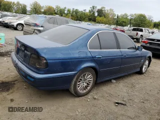 2001 BMW 5 Series 530iA with VIN WBADT63401CF09211, listed as a Copart auction lot 52644055 with 191,141 mi miles and Clean Title. Bid and sale history available at carsss.com. Image 3.