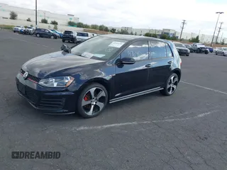 2017 Volkswagen Golf GTI S with VIN 3VW5T7AU7HM061469, listed as a IAAI auction lot 41197640 with 102,387 mi miles. Bid and sale history available at carsss.com. Image 2.