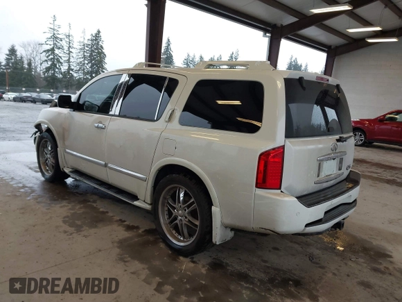 2007 Infiniti QX56 with VIN 5N3AA08C27N806504, listed as a IAAI auction lot 41484226 with 202,943 mi miles. Bid and sale history available at carsss.com. Image 3.