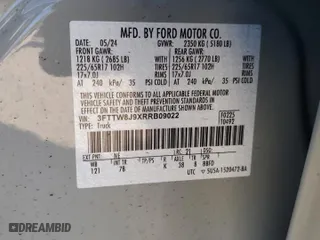 2024 Ford Maverick XLT with VIN 3FTTW8J9XRRB09022, listed as a Copart auction lot 49846685 with 7,538 mi miles and Salvage Title. Bid and sale history available at carsss.com. Image 14.