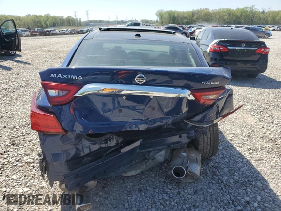 2018 Nissan Maxima Platinum with VIN 1N4AA6AP8JC382929, listed as a Copart auction lot 51987855 with 25,897 mi miles and Salvage Title. Bid and sale history available at DreamBid. Image 6.