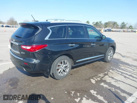 2015 Infiniti QX60 with VIN 5N1AL0MM9FC508107, listed as a IAAI auction lot 41918441 with 141,418 mi miles. Bid and sale history available at carsss.com. Image 4.