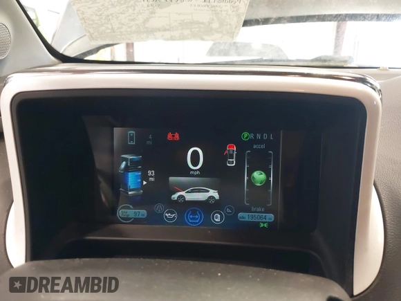 2011 Chevrolet Volt with VIN 1G1RC6E43BU102197, listed as a IAAI auction lot 41986239 with 195,064 mi miles. Bid and sale history available at carsss.com. Image 7.