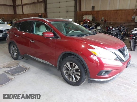 2016 Nissan Murano SL z VIN 5N1AZ2MHXGN116160, wystawiony jako IAAI lot #42241458 z przebiegiem 161 727 mil mil oraz . Historia ofert i sprzedaży dostępna na DreamBid. Obrazek 1.