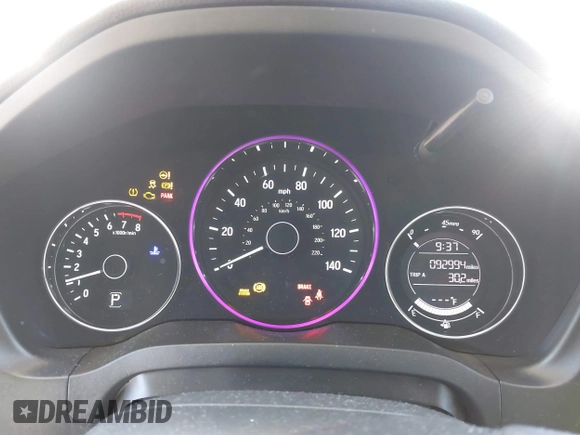 2018 Honda HR-V EX-L Navi with VIN 3CZRU5H76JM709888, listed as a IAAI auction lot 41307991 with 92,994 mi miles. Bid and sale history available at carsss.com. Image 7.