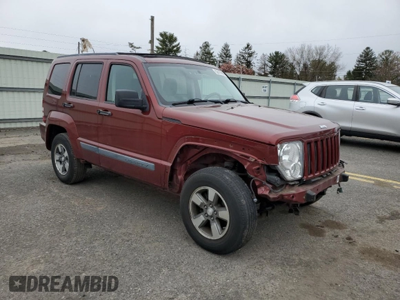 2008 Jeep Liberty Sport with VIN 1J8GN28K78W233375, listed as a Copart auction lot 52417955 with 170,594 mi miles and Salvage Title. Bid and sale history available at carsss.com. Image 4.