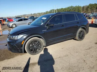 2022 Volkswagen Tiguan SE R-Line Black with VIN 3VVCB7AX1NM001398, listed as a Copart auction lot 47394905 with 48,121 mi miles and Salvage Title. Bid and sale history available at carsss.com. Image 1.