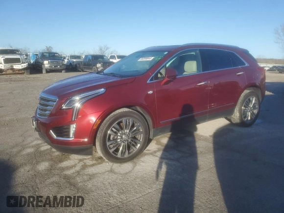 2017 Cadillac XT5 Premium Luxury AWD with VIN 1GYKNERS1HZ190355, listed as a Copart auction lot 84899844 with 119,553 mi miles and Salvage Title. Bid and sale history available at carsss.com. Image 1.