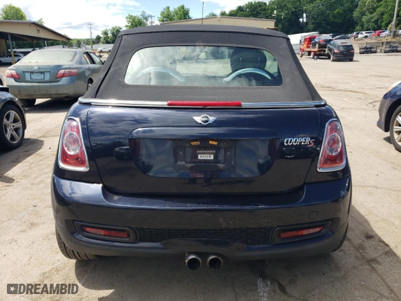 2012 MINI Cooper Convertible S with VIN WMWZP3C58CT550011, listed as a Copart auction lot 57512034 with 71,366 mi miles and Salvage Title. Bid and sale history available at carsss.com. Image 6.