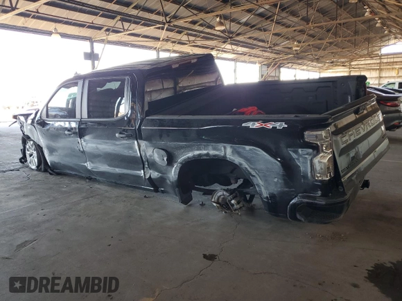 2024 Chevrolet Silverado 1500 Custom with VIN 1GCPDBEK7RZ296362, listed as a Copart auction lot 50384335 with 21,555 mi miles and Salvage Title. Bid and sale history available at DreamBid. Image 2.
