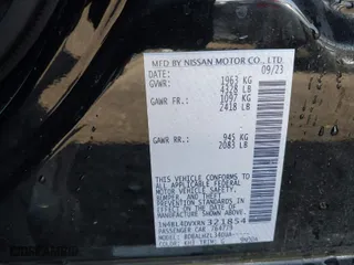 2024 Nissan Altima 2.5 SV with VIN 1N4BL4DVXRN321854, listed as a IAAI auction lot 41812850 with 28,994 mi miles. Bid and sale history available at carsss.com. Image 9.