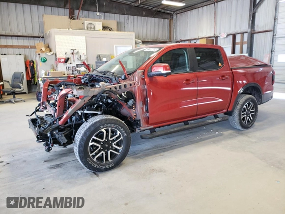 2024 Ford Ranger LARIAT with VIN 1FTER4KH6RLE15213, listed as a Copart auction lot 69852704 with 793 mi miles and Salvage Title. Bid and sale history available at carsss.com. Image 1.
