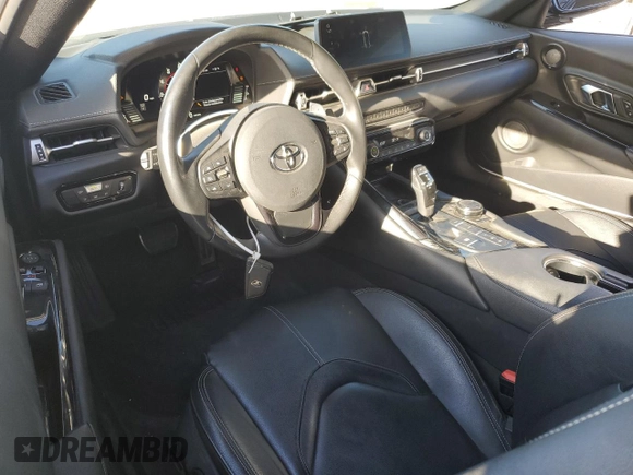2021 Toyota GR Supra 3.0 with VIN WZ1DB0C05MW039727, listed as a Copart auction lot 80331204 with 30,296 mi miles and Salvage Title. Bid and sale history available at carsss.com. Image 8.