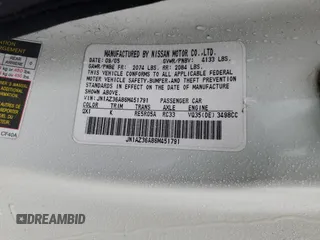 2006 Nissan 350Z Touring z VIN JN1AZ36A86M451791, wystawiony jako Copart lot #45200125 z przebiegiem 85 159 mil mil oraz Szkoda całkowita • Salvage title. Historia ofert i sprzedaży dostępna na DreamBid. Obrazek 13.