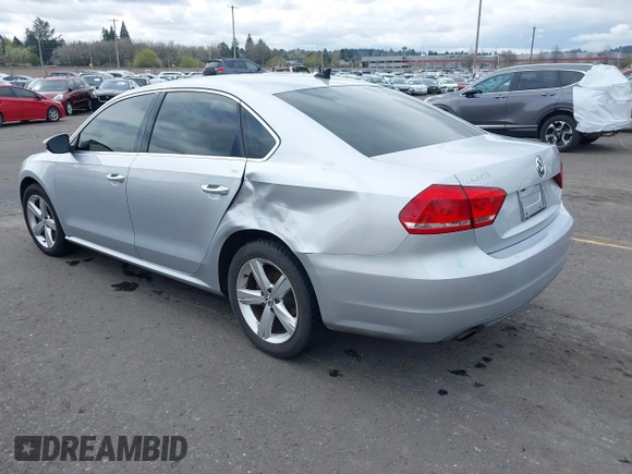 2012 Volkswagen Passat SE with VIN 1VWBP7A36CC005354, listed as a IAAI auction lot 41926270 with 155,493 mi miles. Bid and sale history available at carsss.com. Image 3.