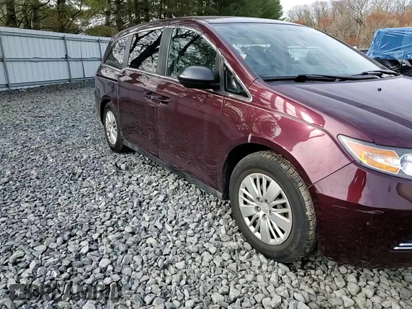 2014 Honda Odyssey LX with VIN 5FNRL5H29EB133074, listed as a Copart auction lot 52322725 with 44,804 mi miles and Salvage Title. Bid and sale history available at DreamBid. Image 12.