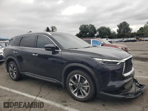 2023 Infiniti QX60 Luxe with VIN 5N1DL1FS5PC368816, listed as a Copart auction lot 54329005 with 54,642 mi miles and Salvage title. Bid and sale history available at DreamBid. Image 4.