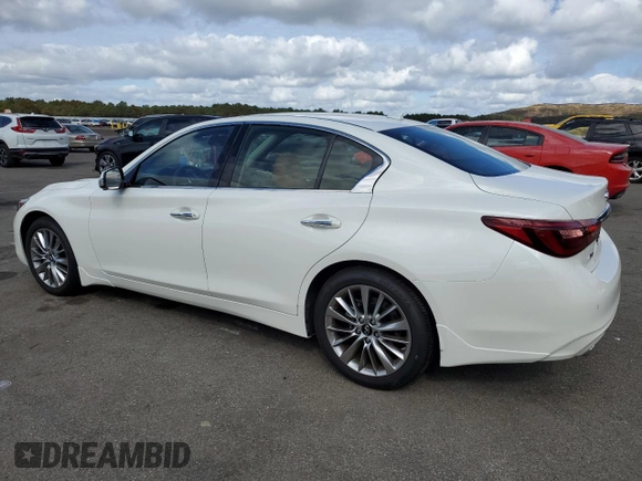 2024 Infiniti Q50 Luxe with VIN JN1EV7BR3RM631281, listed as a Copart auction lot 72021944 with 3,994 mi miles and Salvage Title. Bid and sale history available at DreamBid. Image 2.