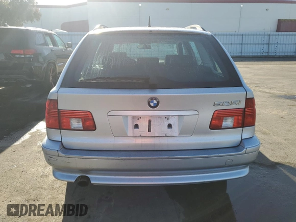 2003 BMW 5 Series 525iAT with VIN WBADS43463GE11741, listed as a Copart auction lot 80497004 with 166,198 mi miles and Clean Title. Bid and sale history available at carsss.com. Image 6.