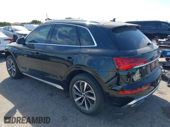 2023 Audi Q5 S line Premium with VIN WA1GAAFY1P2105993, listed as a IAAI auction lot 41741572 with 22,899 mi miles. Bid and sale history available at carsss.com. Image 3.