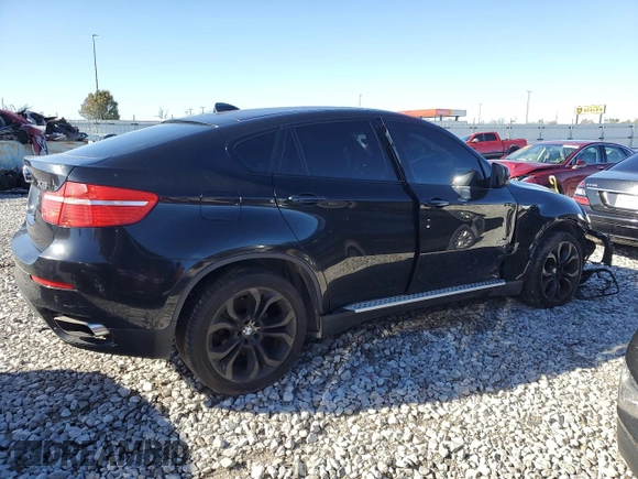 2011 BMW X6 50i with VIN 5UXFG8C55BLZ95130, listed as a Copart auction lot 80016764 with 105,710 mi miles and Salvage Title. Bid and sale history available at carsss.com. Image 3.