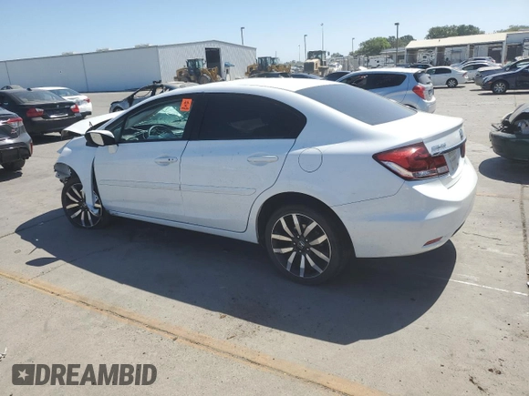 2015 Honda Civic EX-L z VIN 19XFB2F96FE244516, wystawiony jako Copart lot #58166914 z przebiegiem Nie podano mil oraz Szkoda całkowita • Salvage title. Historia ofert i sprzedaży dostępna na DreamBid. Obrazek 2.
