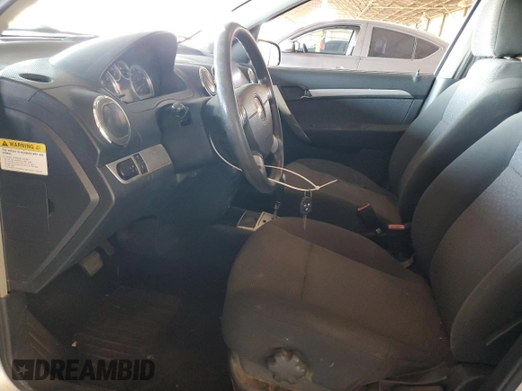 2009 Chevrolet Aveo 2LT with VIN KL1TG56E29B607616, listed as a Copart auction lot 62552825 with 118,947 mi miles and Salvage title. Bid and sale history available at DreamBid. Image 7.