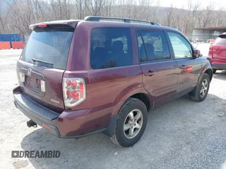 2007 Honda Pilot EX-L with VIN 5FNYF18587B021312, listed as a IAAI auction lot 41801006 with 261,842 mi miles. Bid and sale history available at carsss.com. Image 4.