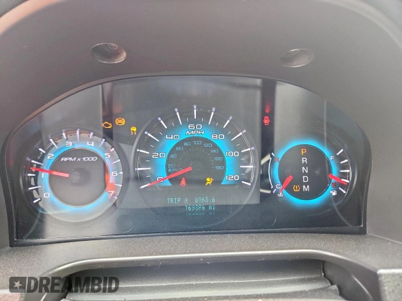 2012 Ford Fusion SEL with VIN 3FAHP0JG0CR395673, listed as a Copart auction lot 57904135 with 169,886 mi miles and Salvage title. Bid and sale history available at DreamBid. Image 9.