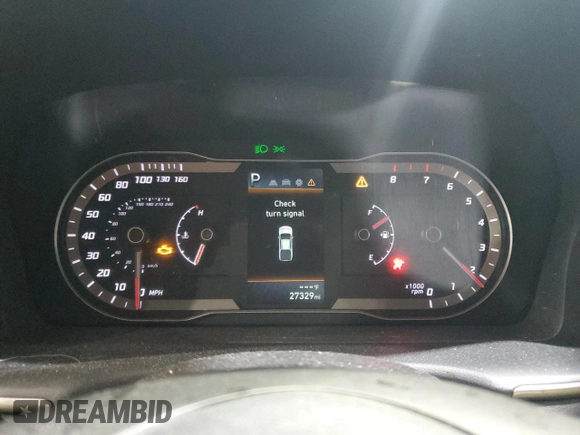 2023 Hyundai Santa Cruz SEL with VIN 5NTJBDAE6PH054563, listed as a Copart auction lot 45035535 with 27,329 mi miles and Salvage title. Bid and sale history available at DreamBid. Image 9.