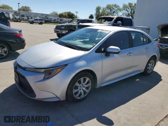 2020 Toyota Corolla LE with VIN 5YFEPRAEXLP121743, listed as a Copart auction lot 50136915 with 127,691 mi miles and Clean Title. Bid and sale history available at carsss.com. Image 1.