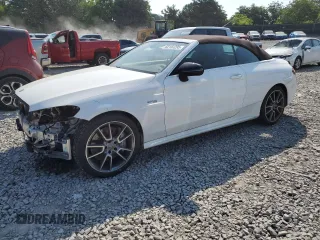 2018 Mercedes-Benz C 43 AMG with VIN WDDWK6EBXJF759860, listed as a Copart auction lot 62151295 with 63,091 mi miles and Salvage title. Bid and sale history available at DreamBid. Image 1.