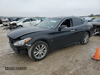 2018 Infiniti Q70 Luxe with VIN JN1BY1ARXJM220246, listed as a Copart auction lot 43276115 with 133,292 mi miles and Salvage title. Bid and sale history available at DreamBid. Image 1.