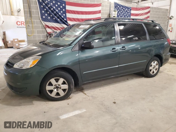2004 Toyota Sienna CE with VIN 5TDZA23C24S186245, listed as a Copart auction lot 51215855 with 346,912 mi miles and Clean Title. Bid and sale history available at carsss.com. Image 1.