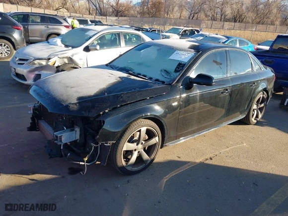 2015 Audi A4 Premium Plus with VIN WAUFFAFL2FN001028, listed as a IAAI auction lot 41266611 with 102,495 mi miles. Bid and sale history available at carsss.com. Image 2.