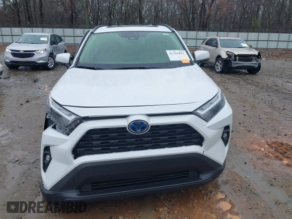 2023 Toyota RAV4 Hybrid XLE Premium with VIN JTMB6RFV4PD114763, listed as a IAAI auction lot 41766812 with 6,768 mi miles. Bid and sale history available at carsss.com. Image 12.