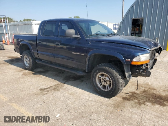 2000 Dodge Dakota Sport with VIN 1B7GG2AN8YS665678, listed as a Copart auction lot 63878554 with 92,470 mi miles and Salvage Title. Bid and sale history available at carsss.com. Image 4.