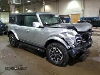 2024 Ford Bronco Outer Banks with VIN 1FMEE8BP2RLA43360, listed as a Copart auction lot 42874005 with 575 mi miles and Salvage title. Bid and sale history available at DreamBid. Image 4.