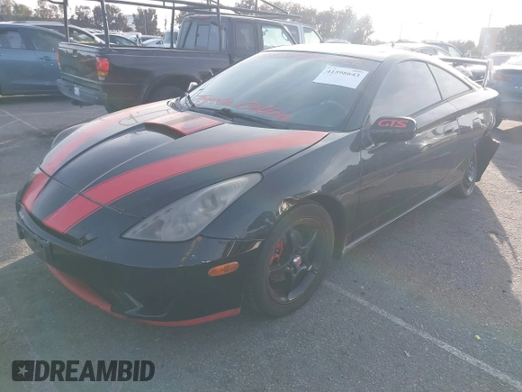 2002 Toyota Celica GTS with VIN JTDDY32T520060166, listed as a IAAI auction lot 41598643 with 116,983 mi miles. Bid and sale history available at carsss.com. Image 2.