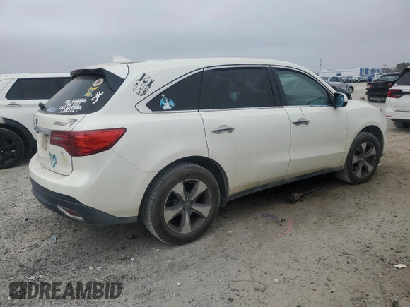 2016 Acura MDX with VIN 5FRYD3H23GB011065, listed as a Copart auction lot 45081775 with 161,071 mi miles and Salvage Title. Bid and sale history available at carsss.com. Image 3.