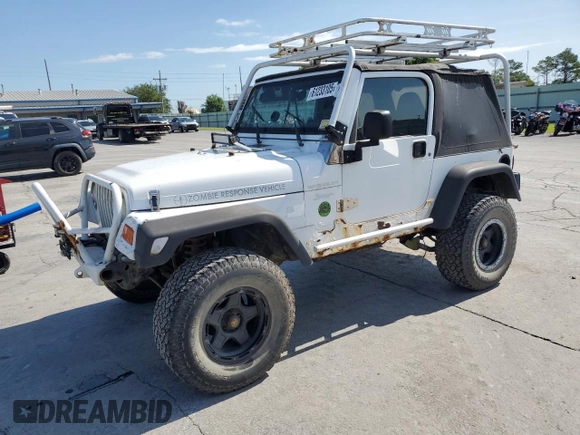 1999 Jeep Wrangler Sport with VIN 1J4FY19SXXP464096, listed as a Copart auction lot 61233105 with 167,350 mi miles and Clean title. Bid and sale history available at DreamBid. Image 1.