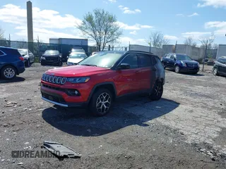 2024 Jeep Compass Limited z VIN 3C4NJDCN3RT174341, wystawiony jako IAAI lot #41931933 z przebiegiem Nie podano mil oraz . Historia ofert i sprzedaży dostępna na DreamBid. Obrazek 2.