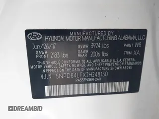 2018 Hyundai Elantra SEL z VIN 5NPD84LFXJH248150, wystawiony jako IAAI lot #41930053 z przebiegiem 127 300 mil mil oraz . Historia ofert i sprzedaży dostępna na DreamBid. Obrazek 9.