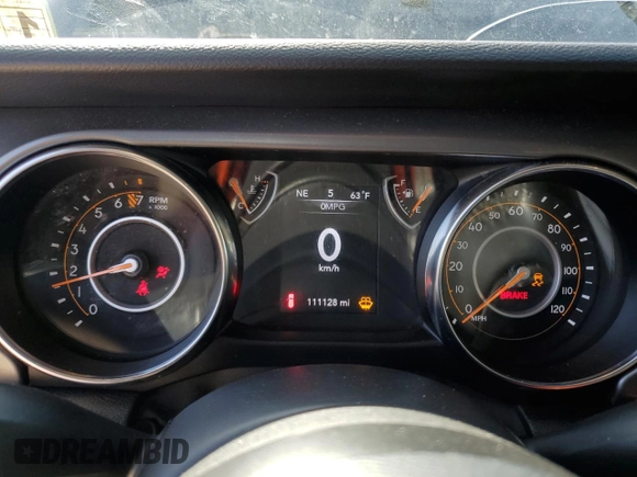 2022 Jeep Wrangler Unlimited Sport S with VIN 1C4HJXDG8NW130208, listed as a Copart auction lot 52572095 with 111,128 mi miles and Salvage Title. Bid and sale history available at DreamBid. Image 9.
