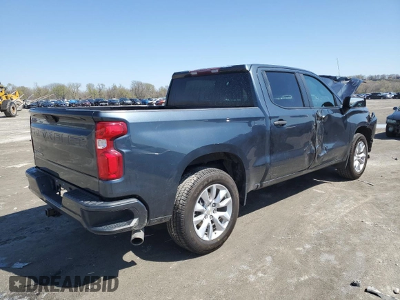 2020 Chevrolet Silverado 1500 Custom with VIN 3GCPWBEH9LG251137, listed as a Copart auction lot 48581374 with 53,304 mi miles and Salvage Title. Bid and sale history available at carsss.com. Image 3.